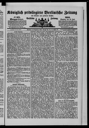Königlich privilegirte Berlinische Zeitung von Staats- und gelehrten Sachen vom 12.06.1910