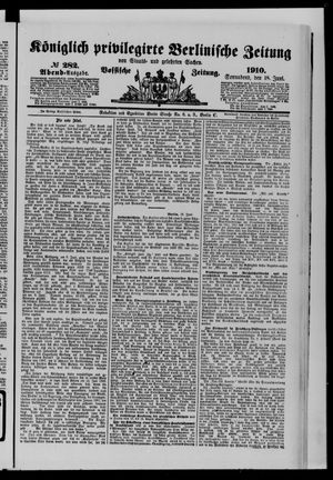 Königlich privilegirte Berlinische Zeitung von Staats- und gelehrten Sachen vom 18.06.1910