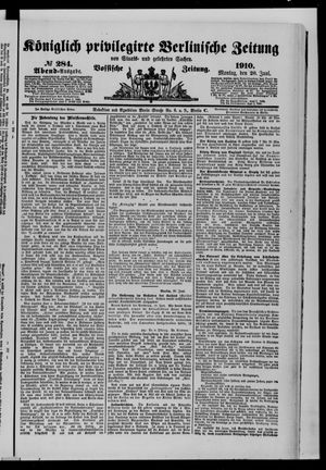 Königlich privilegirte Berlinische Zeitung von Staats- und gelehrten Sachen vom 20.06.1910