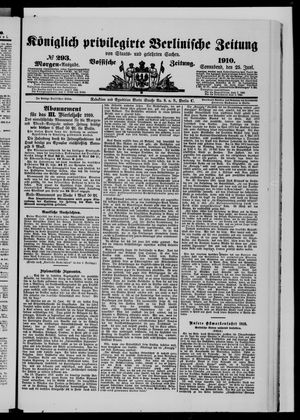Königlich privilegirte Berlinische Zeitung von Staats- und gelehrten Sachen on Jun 25, 1910