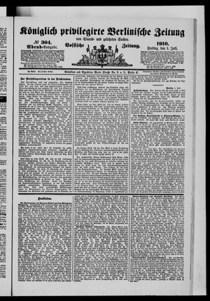 Königlich privilegirte Berlinische Zeitung von Staats- und gelehrten Sachen on Jul 1, 1910