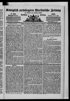 Königlich privilegirte Berlinische Zeitung von Staats- und gelehrten Sachen vom 05.07.1910