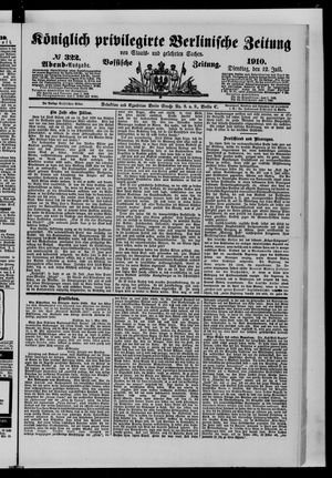 Königlich privilegirte Berlinische Zeitung von Staats- und gelehrten Sachen vom 12.07.1910