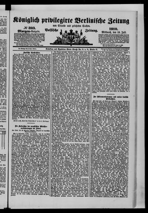 Königlich privilegirte Berlinische Zeitung von Staats- und gelehrten Sachen vom 13.07.1910