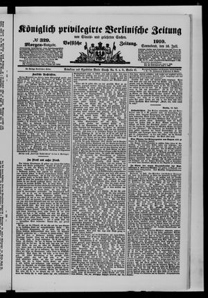 Königlich privilegirte Berlinische Zeitung von Staats- und gelehrten Sachen vom 16.07.1910