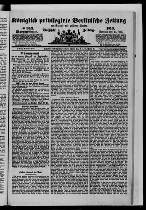 Königlich privilegirte Berlinische Zeitung von Staats- und gelehrten Sachen on Jul 24, 1910