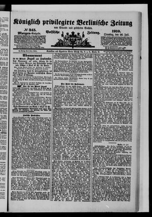 Königlich privilegirte Berlinische Zeitung von Staats- und gelehrten Sachen vom 26.07.1910