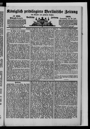 Königlich privilegirte Berlinische Zeitung von Staats- und gelehrten Sachen vom 28.07.1910