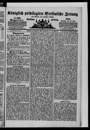 Königlich privilegirte Berlinische Zeitung von Staats- und gelehrten Sachen vom 31.07.1910
