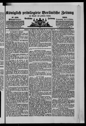 Königlich privilegirte Berlinische Zeitung von Staats- und gelehrten Sachen vom 06.10.1910