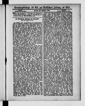 Königlich privilegirte Berlinische Zeitung von Staats- und gelehrten Sachen vom 30.10.1910