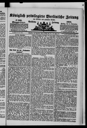 Königlich privilegirte Berlinische Zeitung von Staats- und gelehrten Sachen vom 11.11.1910