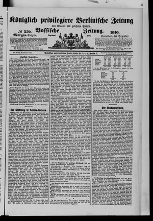 Königlich privilegirte Berlinische Zeitung von Staats- und gelehrten Sachen vom 10.12.1910
