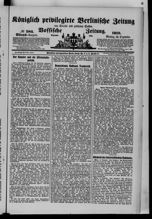 Königlich privilegirte Berlinische Zeitung von Staats- und gelehrten Sachen vom 12.12.1910