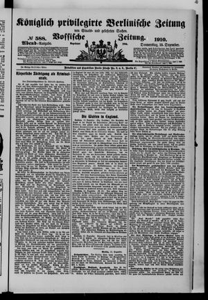 Königlich privilegirte Berlinische Zeitung von Staats- und gelehrten Sachen vom 15.12.1910