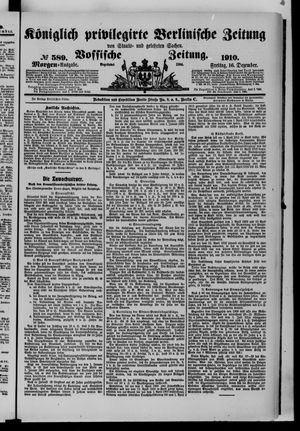 Königlich privilegirte Berlinische Zeitung von Staats- und gelehrten Sachen vom 16.12.1910