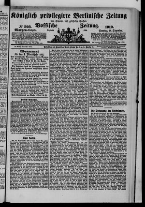 Königlich privilegirte Berlinische Zeitung von Staats- und gelehrten Sachen vom 18.12.1910
