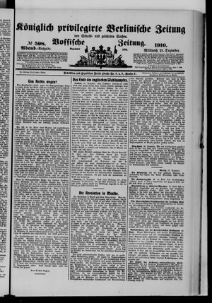 Königlich privilegirte Berlinische Zeitung von Staats- und gelehrten Sachen vom 21.12.1910