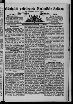 Königlich privilegirte Berlinische Zeitung von Staats- und gelehrten Sachen vom 23.12.1910