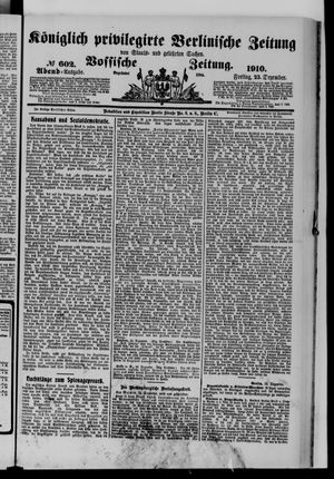 Königlich privilegirte Berlinische Zeitung von Staats- und gelehrten Sachen vom 23.12.1910
