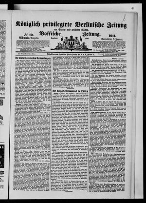 Königlich privilegirte Berlinische Zeitung von Staats- und gelehrten Sachen vom 07.01.1911