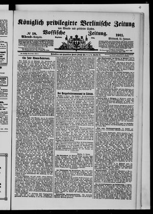 Königlich privilegirte Berlinische Zeitung von Staats- und gelehrten Sachen vom 11.01.1911