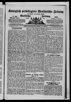 Königlich privilegirte Berlinische Zeitung von Staats- und gelehrten Sachen vom 17.01.1911