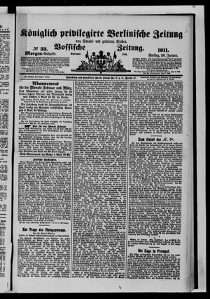 Königlich privilegirte Berlinische Zeitung von Staats- und gelehrten Sachen vom 20.01.1911