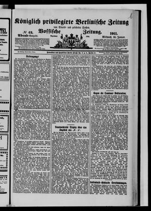 Königlich privilegirte Berlinische Zeitung von Staats- und gelehrten Sachen on Jan 25, 1911