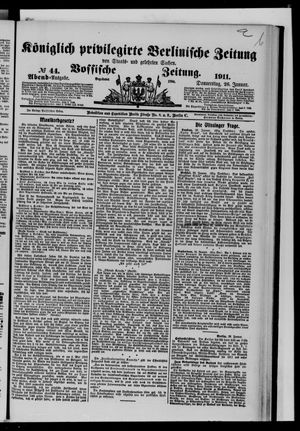 Königlich privilegirte Berlinische Zeitung von Staats- und gelehrten Sachen vom 26.01.1911
