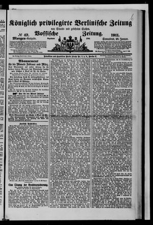 Königlich privilegirte Berlinische Zeitung von Staats- und gelehrten Sachen vom 28.01.1911