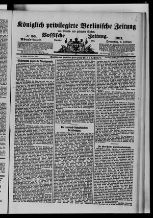 Königlich privilegirte Berlinische Zeitung von Staats- und gelehrten Sachen vom 02.02.1911