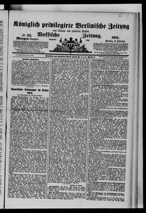 Königlich privilegirte Berlinische Zeitung von Staats- und gelehrten Sachen vom 03.02.1911