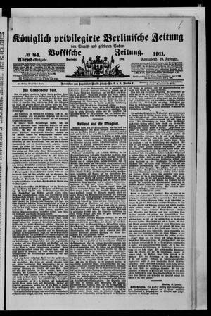 Königlich privilegirte Berlinische Zeitung von Staats- und gelehrten Sachen on Feb 18, 1911