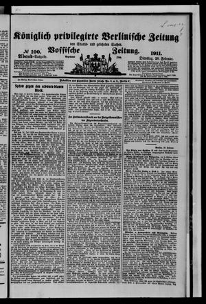 Königlich privilegirte Berlinische Zeitung von Staats- und gelehrten Sachen vom 28.02.1911
