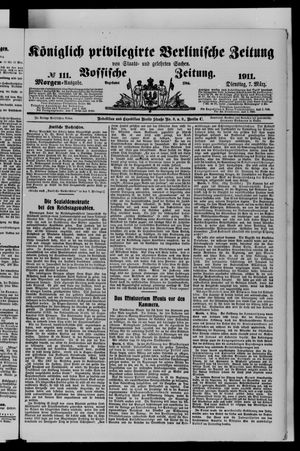 Königlich privilegirte Berlinische Zeitung von Staats- und gelehrten Sachen on Mar 7, 1911