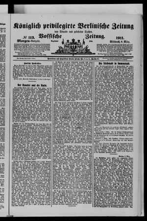 Königlich privilegirte Berlinische Zeitung von Staats- und gelehrten Sachen vom 08.03.1911