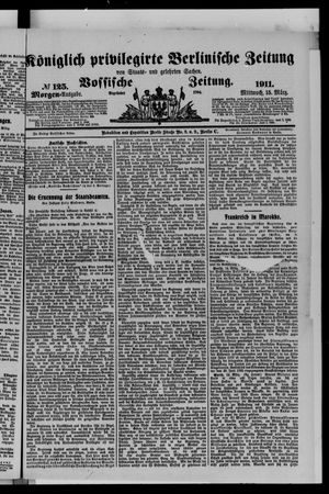 Königlich privilegirte Berlinische Zeitung von Staats- und gelehrten Sachen on Mar 15, 1911