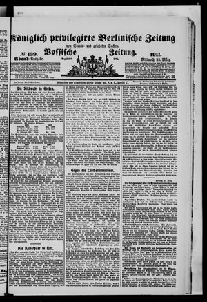 Königlich privilegirte Berlinische Zeitung von Staats- und gelehrten Sachen on Mar 22, 1911