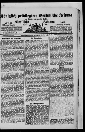 Königlich privilegirte Berlinische Zeitung von Staats- und gelehrten Sachen on Mar 23, 1911