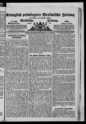 Königlich privilegirte Berlinische Zeitung von Staats- und gelehrten Sachen on Mar 24, 1911