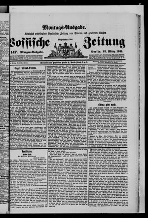 Königlich privilegirte Berlinische Zeitung von Staats- und gelehrten Sachen vom 27.03.1911