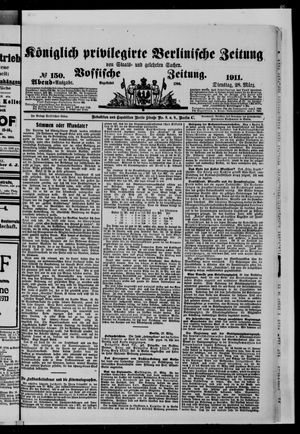 Königlich privilegirte Berlinische Zeitung von Staats- und gelehrten Sachen vom 28.03.1911
