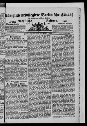 Königlich privilegirte Berlinische Zeitung von Staats- und gelehrten Sachen on Mar 30, 1911