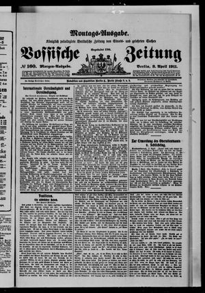Königlich privilegirte Berlinische Zeitung von Staats- und gelehrten Sachen vom 03.04.1911
