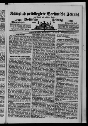 Königlich privilegirte Berlinische Zeitung von Staats- und gelehrten Sachen on Apr 12, 1911