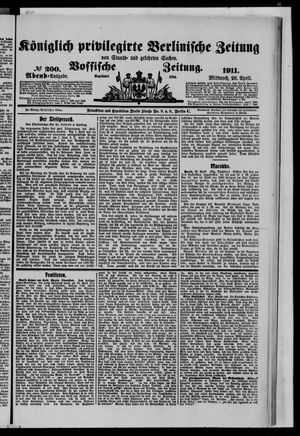 Königlich privilegirte Berlinische Zeitung von Staats- und gelehrten Sachen vom 26.04.1911
