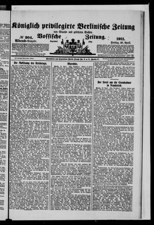 Königlich privilegirte Berlinische Zeitung von Staats- und gelehrten Sachen vom 28.04.1911