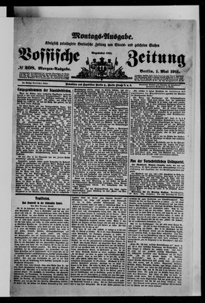 Königlich privilegirte Berlinische Zeitung von Staats- und gelehrten Sachen vom 01.05.1911