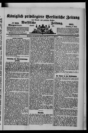 Königlich privilegirte Berlinische Zeitung von Staats- und gelehrten Sachen vom 09.05.1911